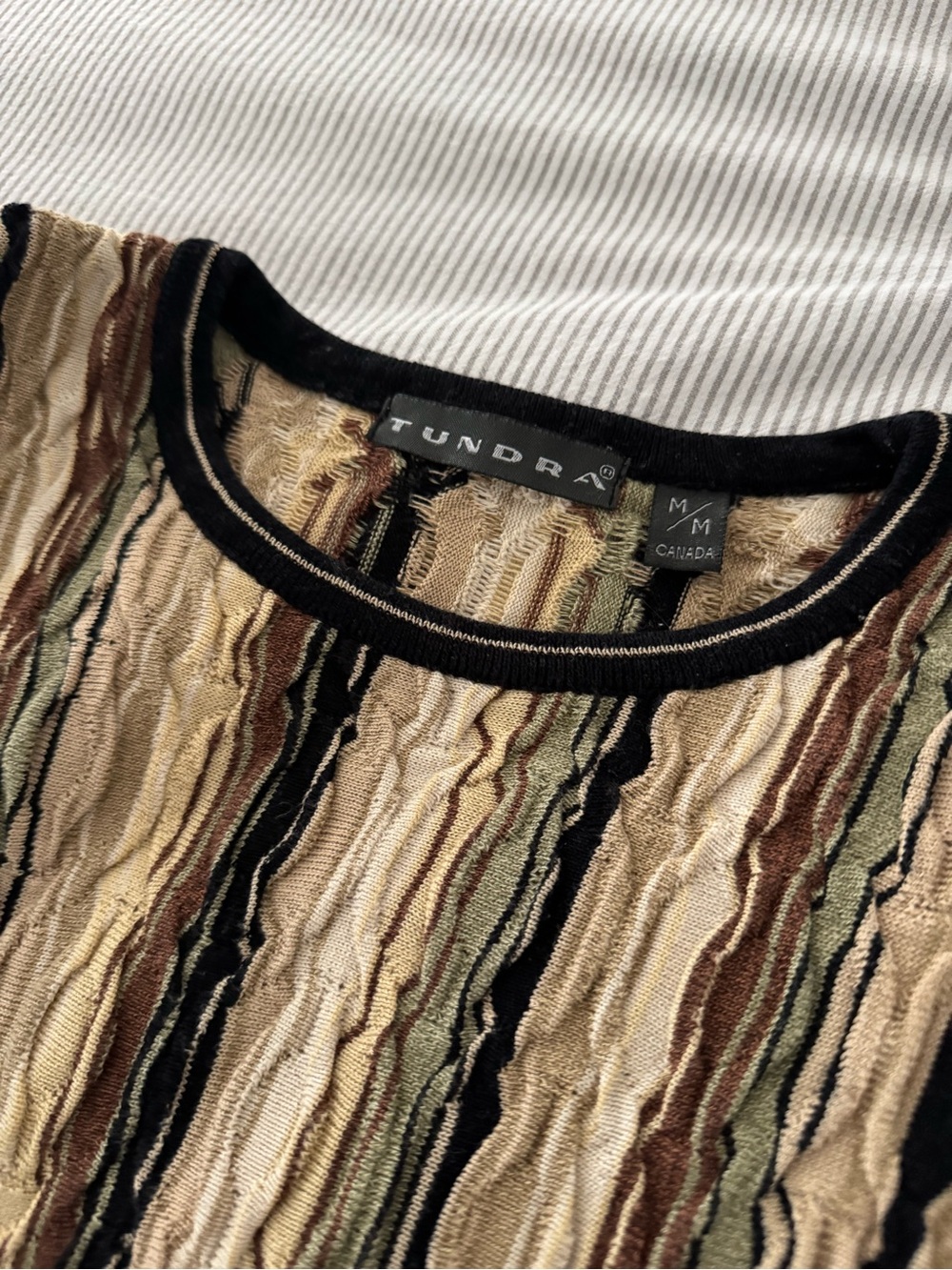 Canadian Tundra textured vintage coogi style sweater - Picture 2 of 2